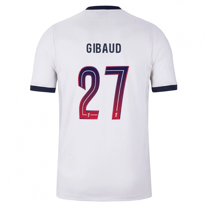 Danxen Kvinnor Pierre Gibaud #27 Vit Svart Röd Bortatröja Matchtröjor 2026/27 Tröjor T-Tröja