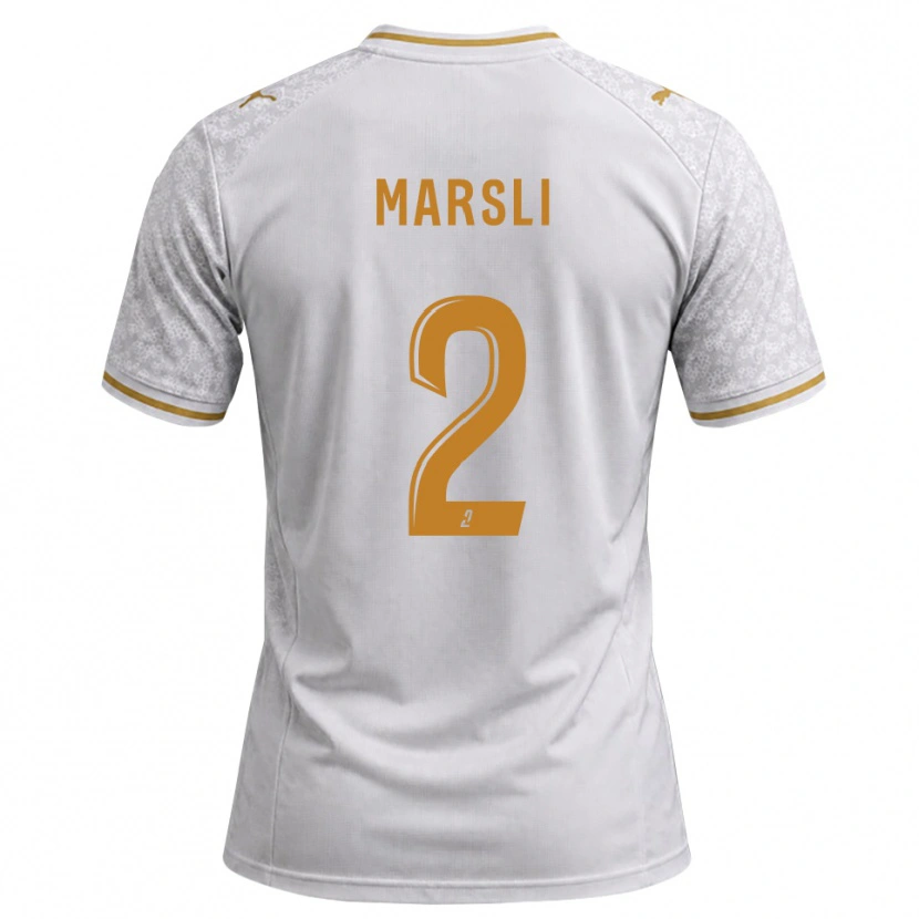 Danxen Kvinnor Adam Marsli #2 Vit Grå Guldbrun Bortatröja Matchtröjor 2026/27 Tröjor T-Tröja