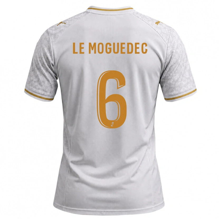 Danxen Kvinnor Anaële Le Moguédec #6 Vit Grå Guldbrun Bortatröja Matchtröjor 2026/27 Tröjor T-Tröja