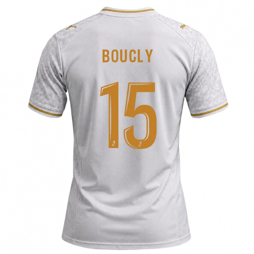 Danxen Kvinnor Maïté Boucly #15 Vit Grå Guldbrun Bortatröja Matchtröjor 2026/27 Tröjor T-Tröja