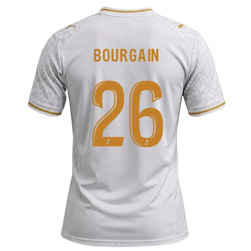 Danxen Kvinnor Lea Bourgain #26 Vit Grå Guldbrun Bortatröja Matchtröjor 2026/27 Tröjor T-Tröja
