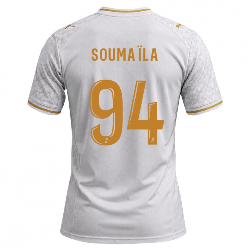 Danxen Kvinnor Soumaïla Sylla #94 Vit Grå Guldbrun Bortatröja Matchtröjor 2026/27 Tröjor T-Tröja