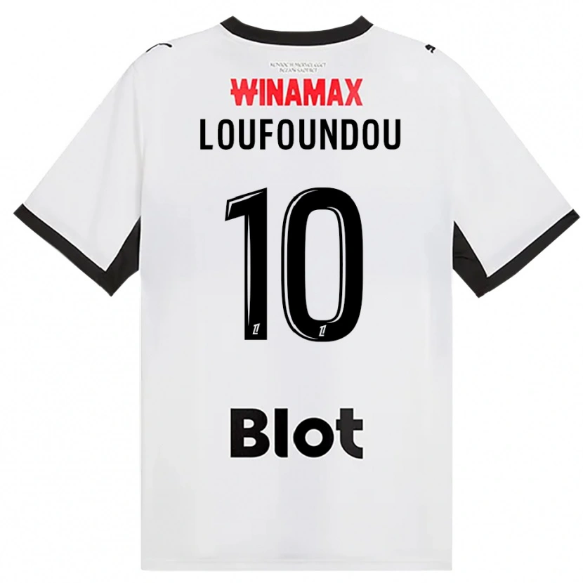 Danxen Kvinnor Noah Loufoundou #10 Svart Vit Röd Bortatröja Matchtröjor 2026/27 Tröjor T-Tröja