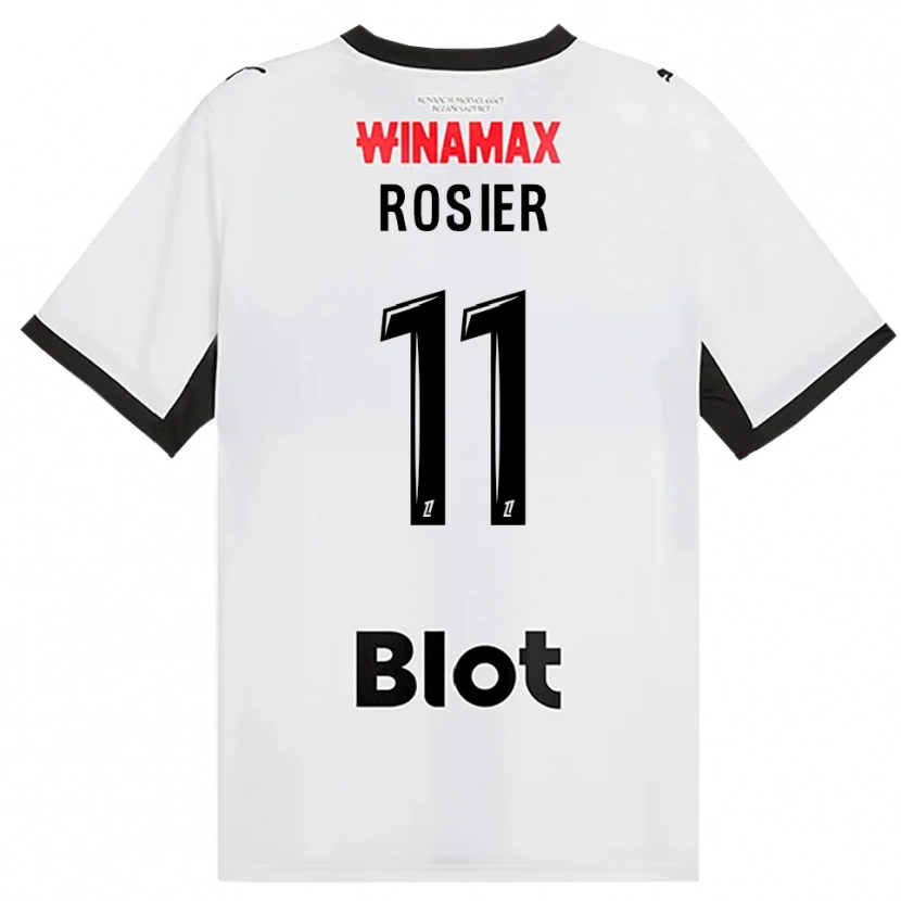 Danxen Kvinnor Lucas Rosier #11 Svart Vit Röd Bortatröja Matchtröjor 2026/27 Tröjor T-Tröja