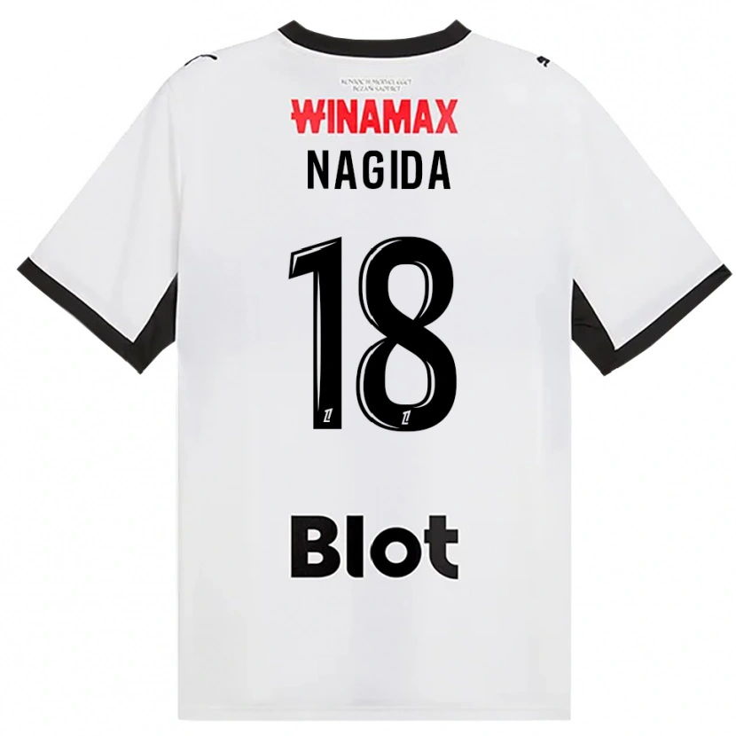 Danxen Kvinnor Mahamadou Nagida #18 Svart Vit Röd Bortatröja Matchtröjor 2026/27 Tröjor T-Tröja