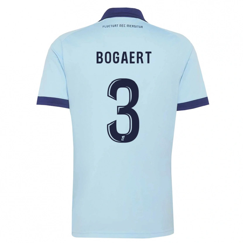 Danxen Kvinnor Lou Bogaert #3 Kornblå Svart Bortatröja Matchtröjor 2026/27 Tröjor T-Tröja