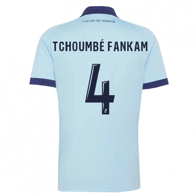 Danxen Kvinnor Erwan Tchoumbé Fankam #4 Kornblå Svart Bortatröja Matchtröjor 2026/27 Tröjor T-Tröja