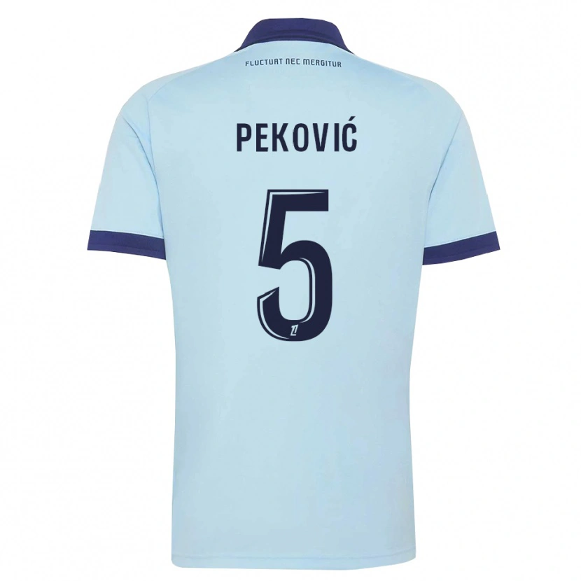 Danxen Kvinnor Aleksa Peković #5 Kornblå Svart Bortatröja Matchtröjor 2026/27 Tröjor T-Tröja