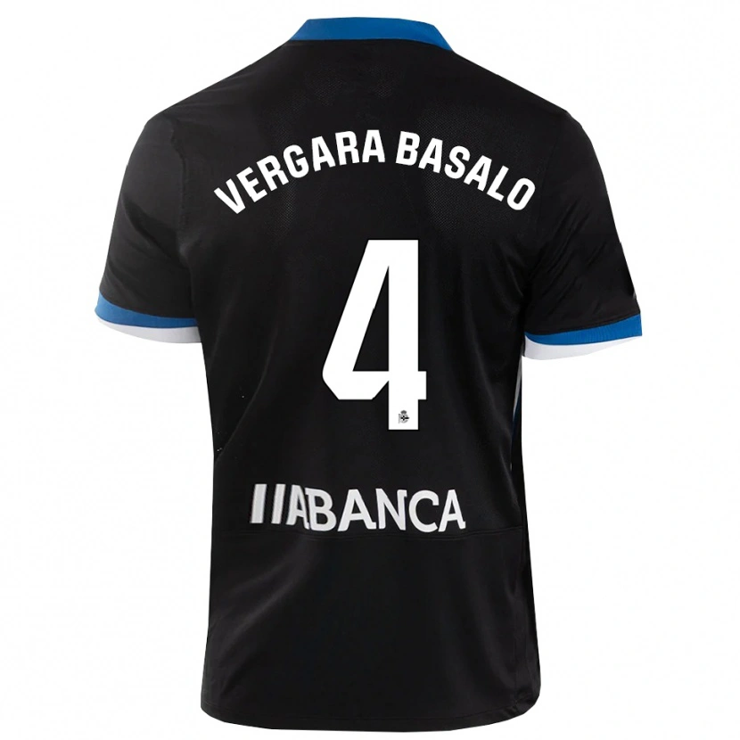 Danxen Kvinnor David Vergara #4 Svart Blå Vit Bortatröja Matchtröjor 2026/27 Tröjor T-Tröja