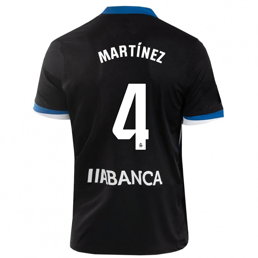 Danxen Kvinnor Pablo Martínez #4 Svart Blå Vit Bortatröja Matchtröjor 2026/27 Tröjor T-Tröja
