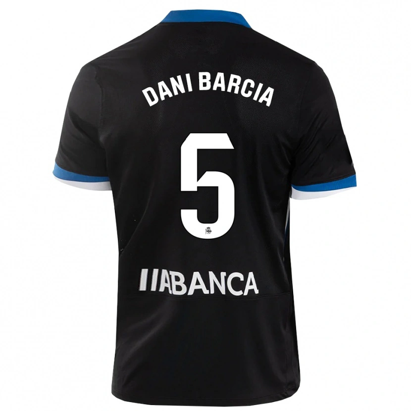 Danxen Kvinnor Dani Barcia #5 Svart Blå Vit Bortatröja Matchtröjor 2026/27 Tröjor T-Tröja