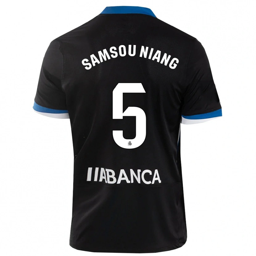 Danxen Kvinnor Papa Samsou Niang #5 Svart Blå Vit Bortatröja Matchtröjor 2026/27 Tröjor T-Tröja
