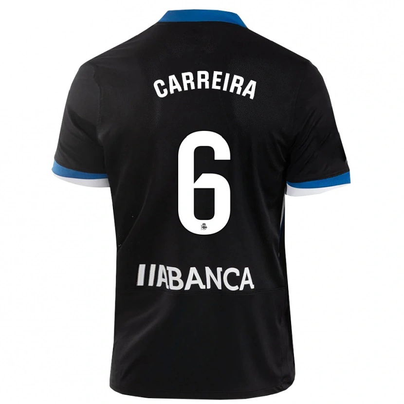 Danxen Kvinnor David Carreira #6 Svart Blå Vit Bortatröja Matchtröjor 2026/27 Tröjor T-Tröja