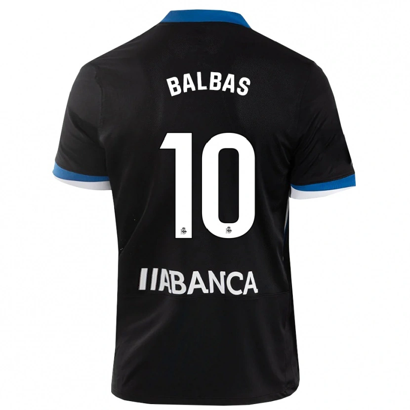 Danxen Kvinnor Nicolás Balbas #10 Svart Blå Vit Bortatröja Matchtröjor 2026/27 Tröjor T-Tröja