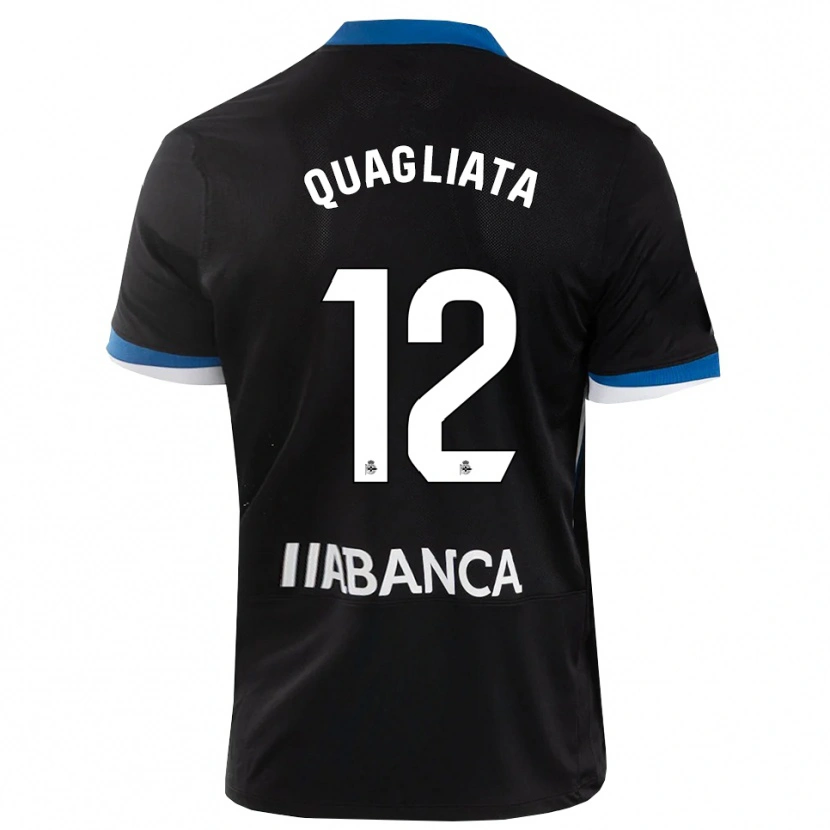 Danxen Kvinnor Giacomo Quagliata #12 Svart Blå Vit Bortatröja Matchtröjor 2026/27 Tröjor T-Tröja
