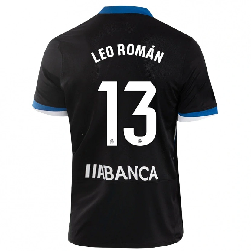 Danxen Kvinnor Leo Román #13 Svart Blå Vit Bortatröja Matchtröjor 2026/27 Tröjor T-Tröja