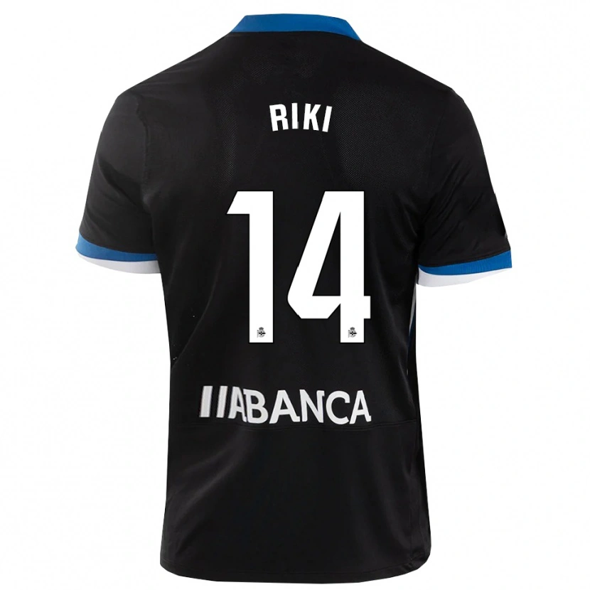Danxen Kvinnor Riki Rodríguez #14 Svart Blå Vit Bortatröja Matchtröjor 2026/27 Tröjor T-Tröja