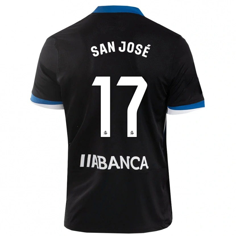 Danxen Kvinnor Koke San José #17 Svart Blå Vit Bortatröja Matchtröjor 2026/27 Tröjor T-Tröja