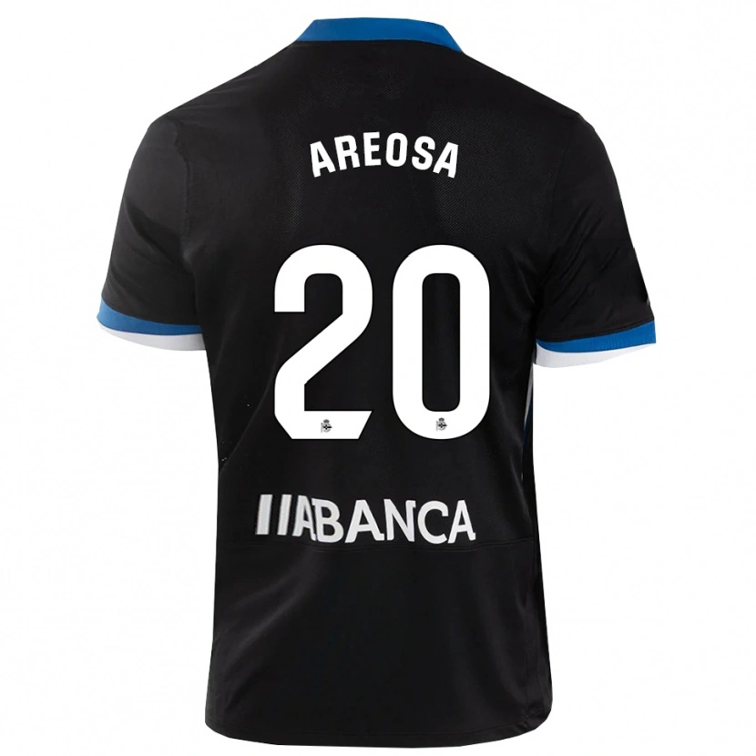 Danxen Kvinnor Héctor Areosa #20 Svart Blå Vit Bortatröja Matchtröjor 2026/27 Tröjor T-Tröja