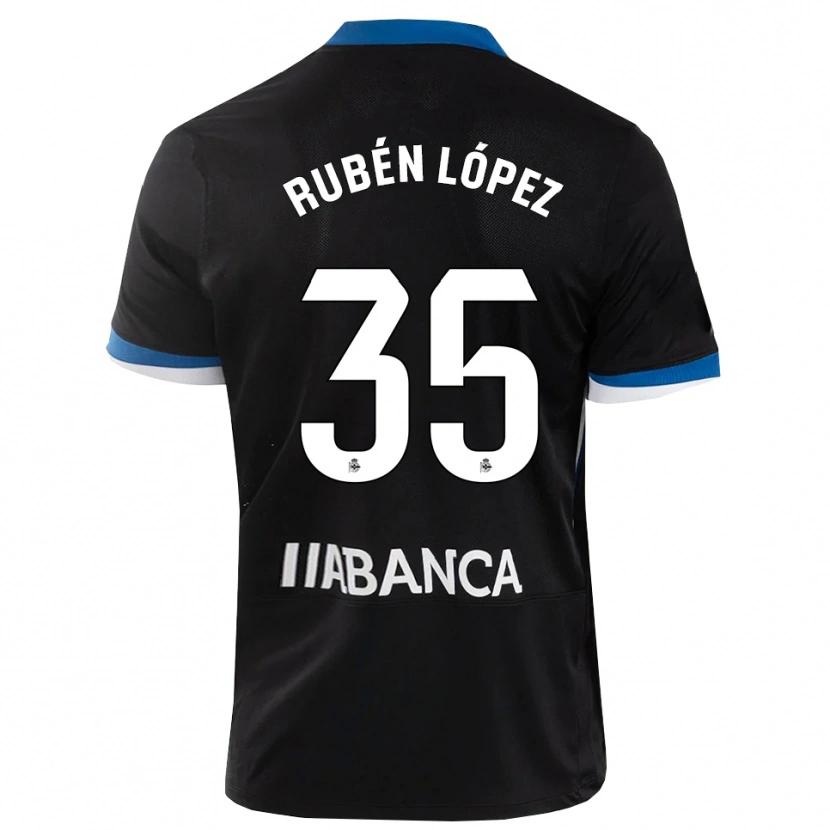 Danxen Kvinnor Rubén López #35 Svart Blå Vit Bortatröja Matchtröjor 2026/27 Tröjor T-Tröja