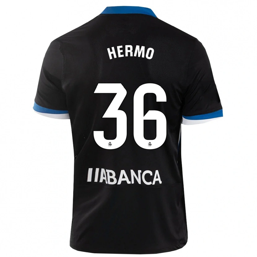 Danxen Kvinnor Mario Hermo #36 Svart Blå Vit Bortatröja Matchtröjor 2026/27 Tröjor T-Tröja