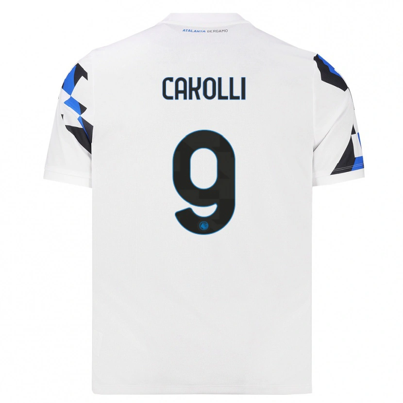 Danxen Kvinnor Dion Cakolli #9 Vit Röd Blå Bortatröja Matchtröjor 2026/27 Tröjor T-Tröja