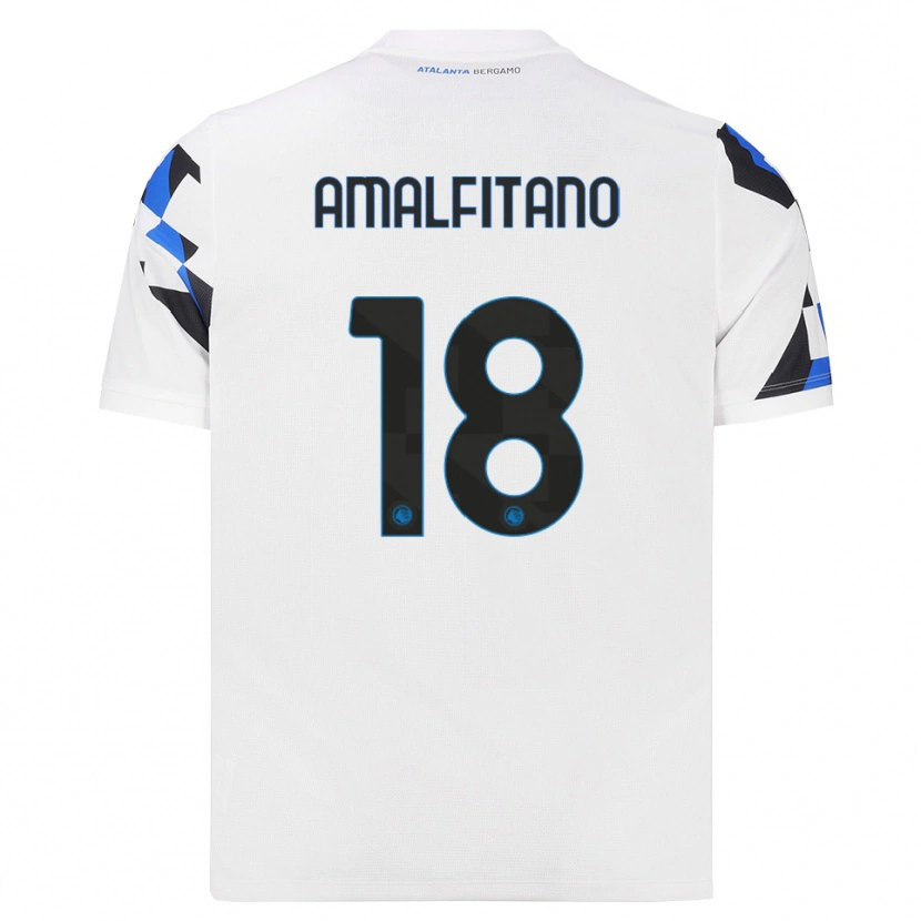 Danxen Kvinnor Nicolò Amalfitano #18 Vit Röd Blå Bortatröja Matchtröjor 2026/27 Tröjor T-Tröja