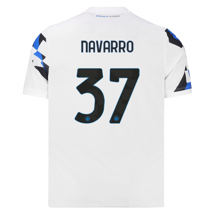 Danxen Kvinnor Albert Navarro #37 Vit Röd Blå Bortatröja Matchtröjor 2026/27 Tröjor T-Tröja