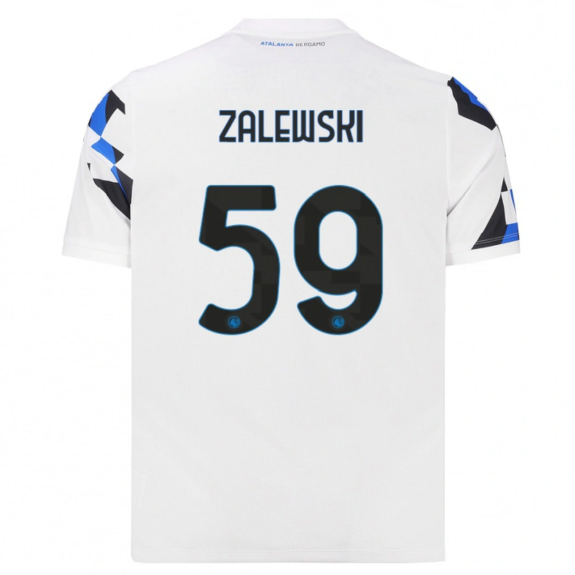 Danxen Kvinnor Nicola Zalewski #59 Vit Röd Blå Bortatröja Matchtröjor 2026/27 Tröjor T-Tröja