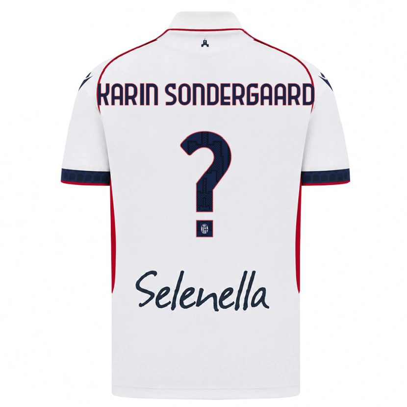 Danxen Kvinnor Alice Karin Sondergaard #0 Vit Röd Kunglig Blå Bortatröja Matchtröjor 2026/27 Tröjor T-Tröja
