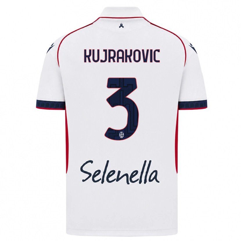 Danxen Kvinnor Minel Kujrakovic #3 Vit Röd Kunglig Blå Bortatröja Matchtröjor 2026/27 Tröjor T-Tröja