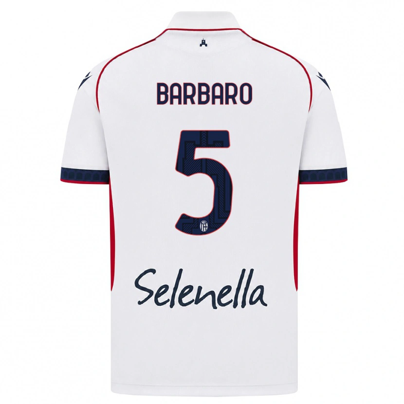 Danxen Kvinnor Elia Barbaro #5 Vit Röd Kunglig Blå Bortatröja Matchtröjor 2026/27 Tröjor T-Tröja