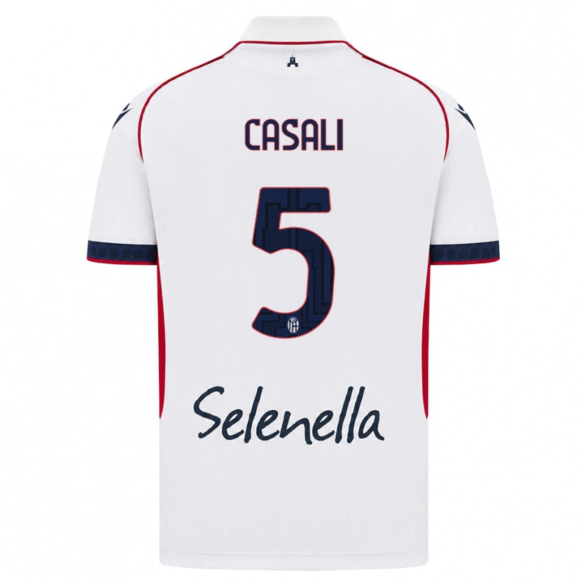 Danxen Kvinnor Giacomo Casali #5 Vit Röd Kunglig Blå Bortatröja Matchtröjor 2026/27 Tröjor T-Tröja