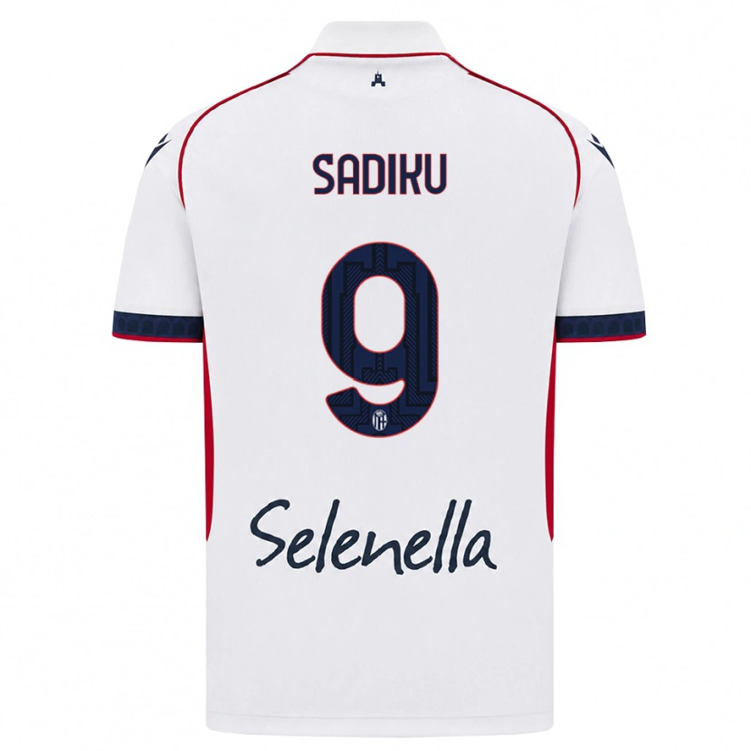 Danxen Kvinnor Bamir Sadiku #9 Vit Röd Kunglig Blå Bortatröja Matchtröjor 2026/27 Tröjor T-Tröja