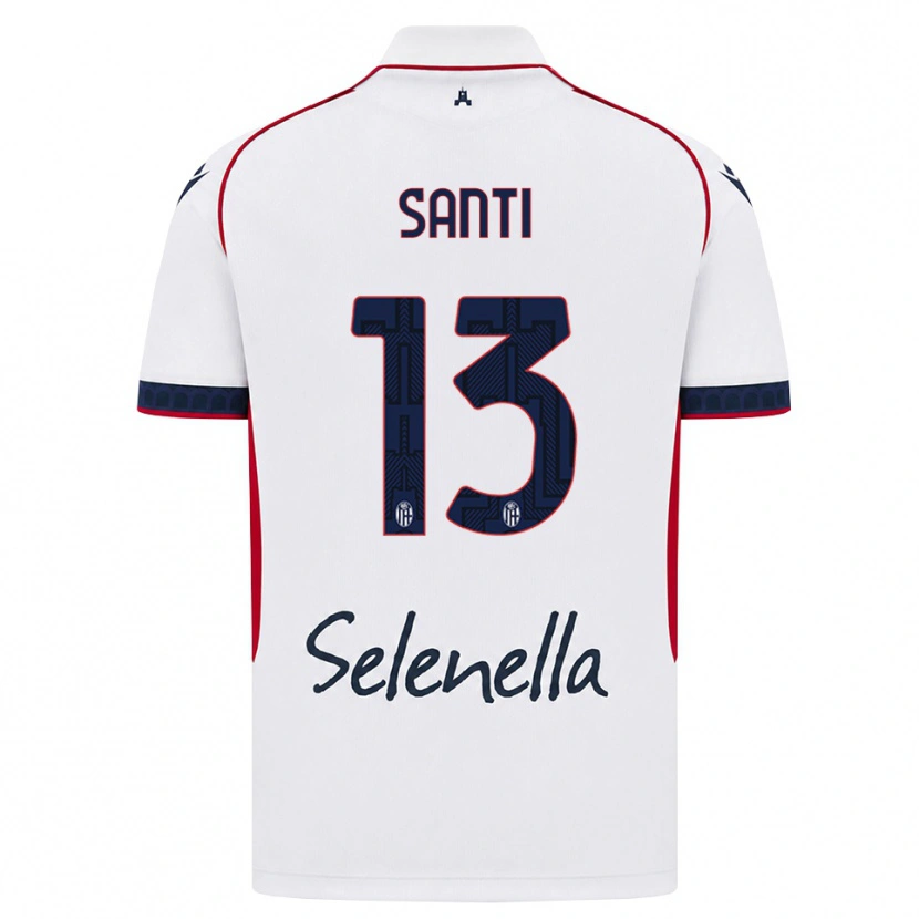 Danxen Kvinnor Manuel Santi #13 Vit Röd Kunglig Blå Bortatröja Matchtröjor 2026/27 Tröjor T-Tröja