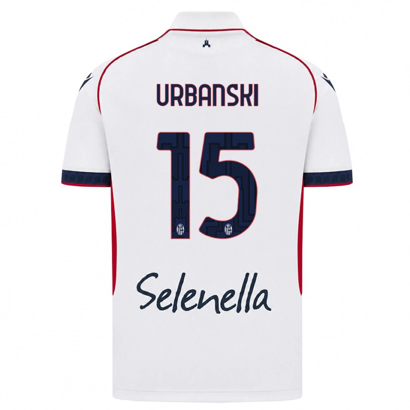 Danxen Kvinnor Dominik Urbanski #15 Vit Röd Kunglig Blå Bortatröja Matchtröjor 2026/27 Tröjor T-Tröja