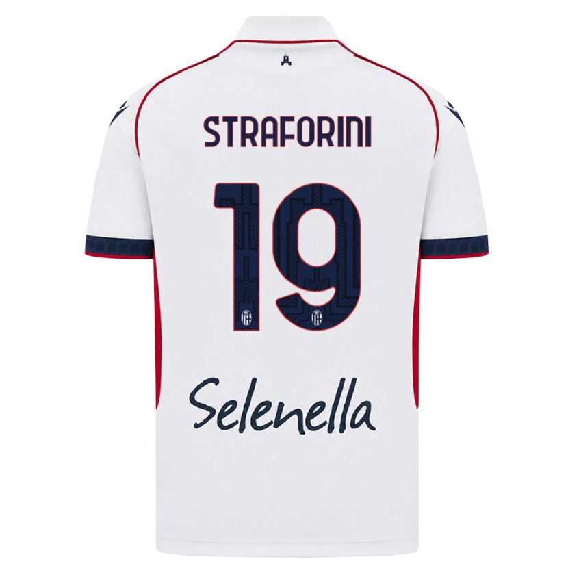 Danxen Kvinnor Rino Straforini #19 Vit Röd Kunglig Blå Bortatröja Matchtröjor 2026/27 Tröjor T-Tröja