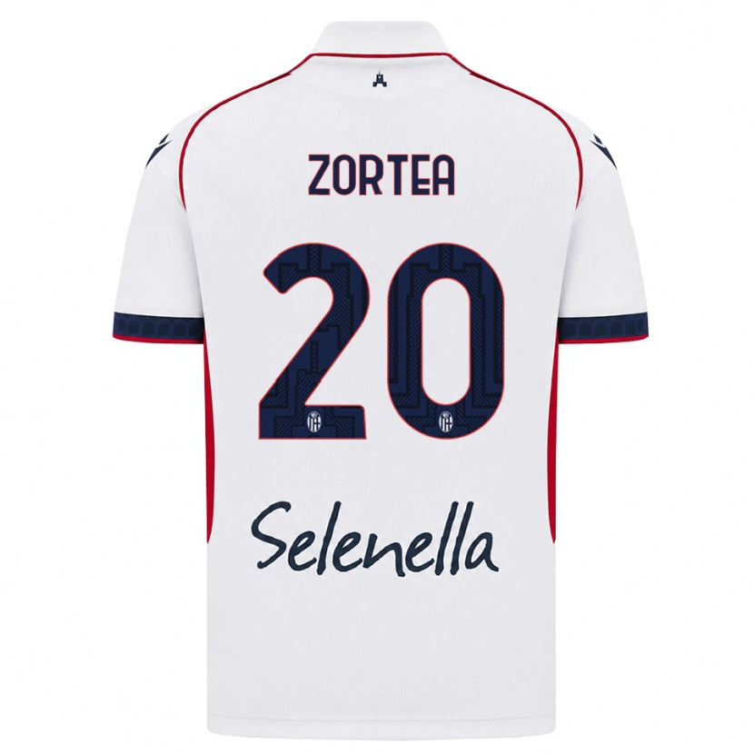 Danxen Kvinnor Nadir Zortea #20 Vit Röd Kunglig Blå Bortatröja Matchtröjor 2026/27 Tröjor T-Tröja