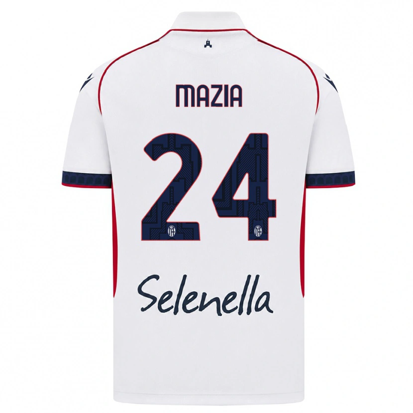 Danxen Kvinnor Andrea Mazia #24 Vit Röd Kunglig Blå Bortatröja Matchtröjor 2026/27 Tröjor T-Tröja