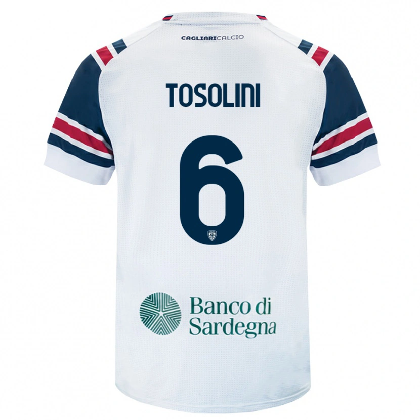 Danxen Kvinnor Nicolas Tosolini #6 Vit Röd Grön Bortatröja Matchtröjor 2026/27 Tröjor T-Tröja