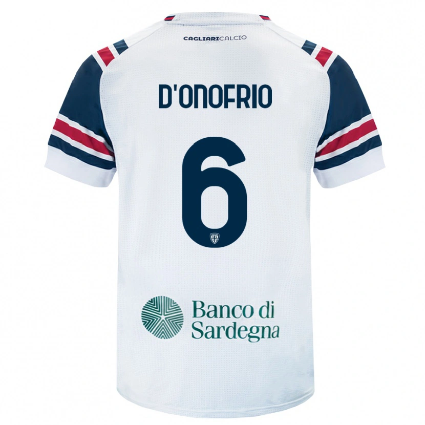 Danxen Kvinnor Vincenzo D'onofrio #6 Vit Röd Grön Bortatröja Matchtröjor 2026/27 Tröjor T-Tröja