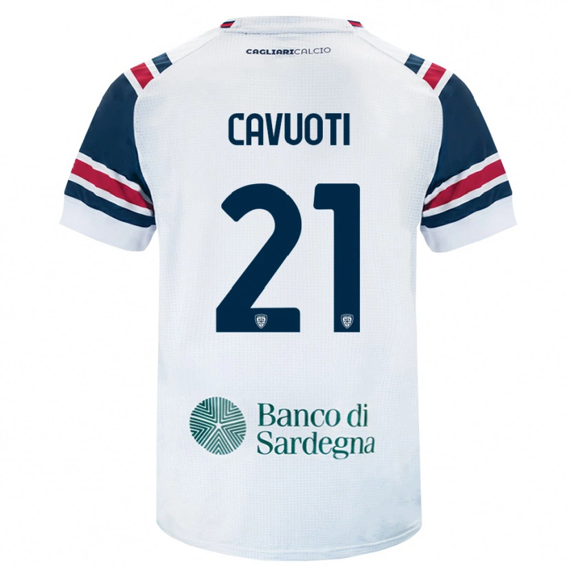 Danxen Kvinnor Nicolò Cavuoti #21 Vit Röd Grön Bortatröja Matchtröjor 2026/27 Tröjor T-Tröja
