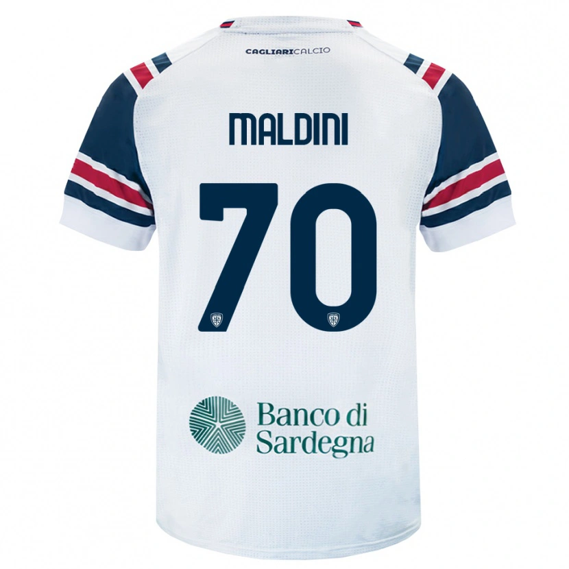 Danxen Kvinnor Daniel Maldini #70 Vit Röd Grön Bortatröja Matchtröjor 2026/27 Tröjor T-Tröja