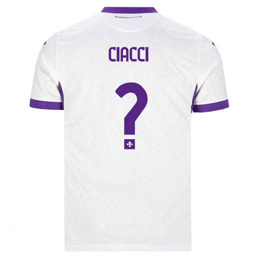 Danxen Kvinnor Niccolò Ciacci #0 Vit Lila Bortatröja Matchtröjor 2026/27 Tröjor T-Tröja