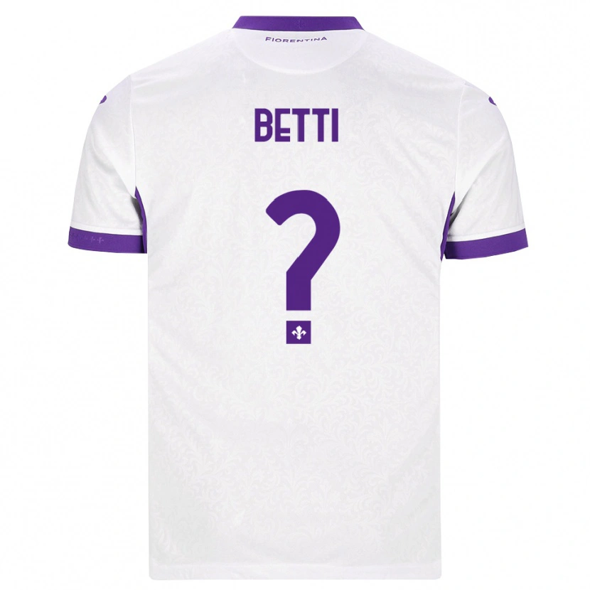 Danxen Kvinnor Tiziano Betti #0 Vit Lila Bortatröja Matchtröjor 2026/27 Tröjor T-Tröja