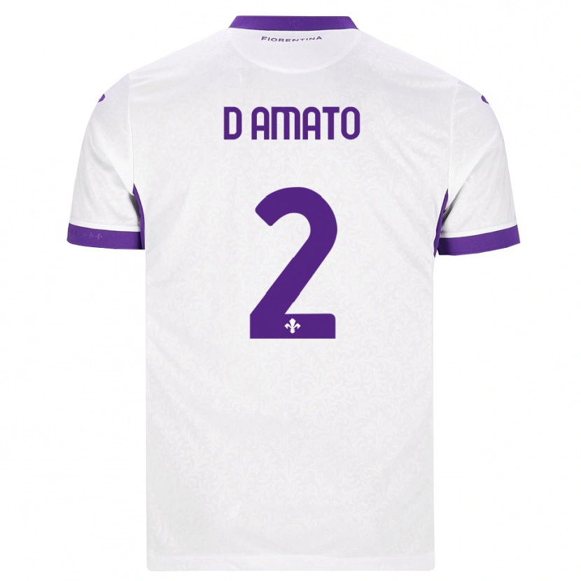 Danxen Kvinnor Gabriele D'amato #2 Vit Lila Bortatröja Matchtröjor 2026/27 Tröjor T-Tröja
