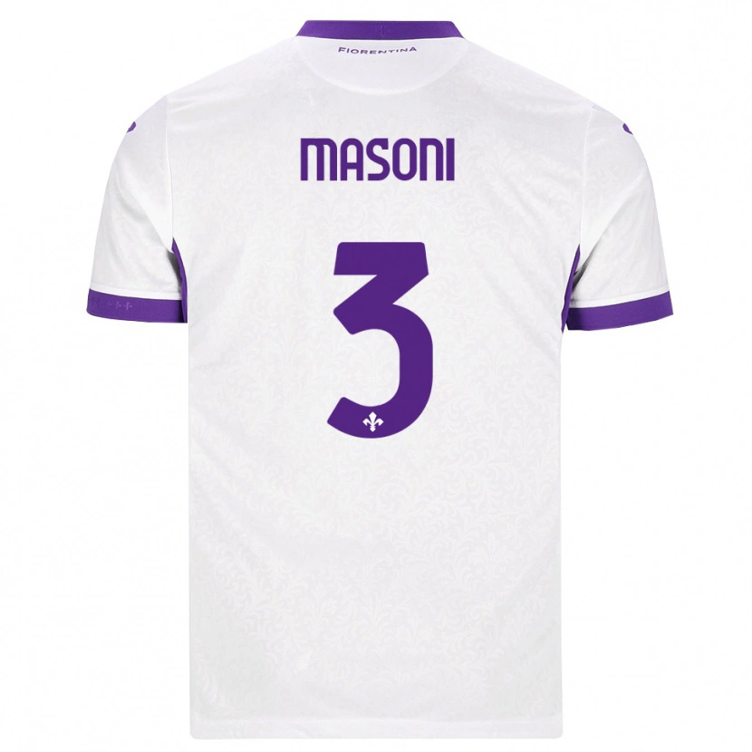 Danxen Kvinnor Tommaso Masoni #3 Vit Lila Bortatröja Matchtröjor 2026/27 Tröjor T-Tröja