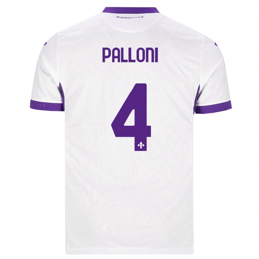 Danxen Kvinnor Samuele Palloni #4 Vit Lila Bortatröja Matchtröjor 2026/27 Tröjor T-Tröja