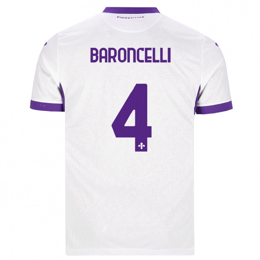 Danxen Kvinnor Leonardo Baroncelli #4 Vit Lila Bortatröja Matchtröjor 2026/27 Tröjor T-Tröja