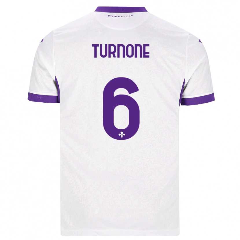 Danxen Kvinnor Niccolò Turnone #6 Vit Lila Bortatröja Matchtröjor 2026/27 Tröjor T-Tröja